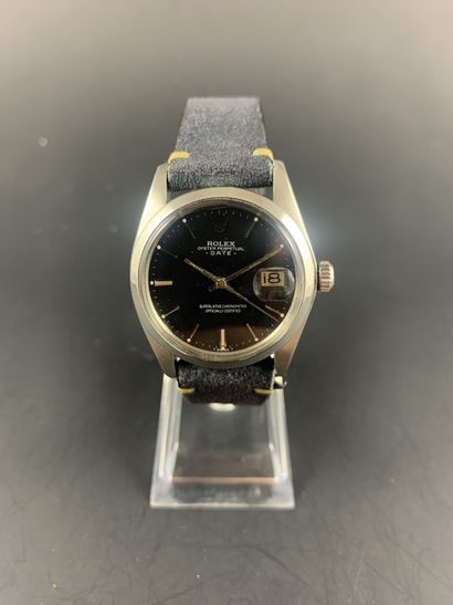 null ROLEX Date Ref : 5898430 / 1500. 1978/1979. Steel bracelet watch, round Oyster...
