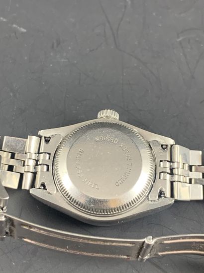 null ROLEX 69160 About 1976. Ref: 4438550. Stainless steel ladies' wristwatch, round...