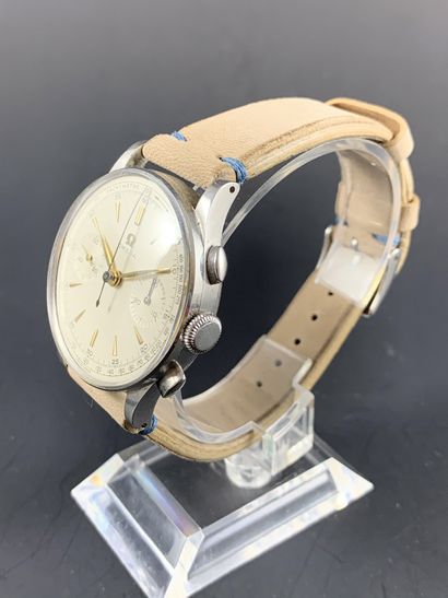 null OMEGA 33.3 Ref. No. 9389100 / 9979726 About 1940. Stainless steel wristwatch....