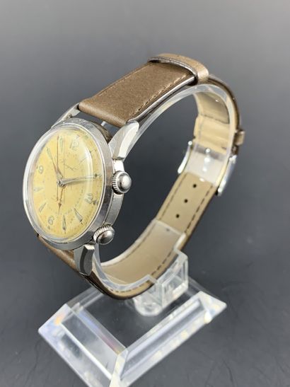  BREGUET ALARM WATCH Ref : 3463 Circa 1965. Rare wristwatch with alarm function....
