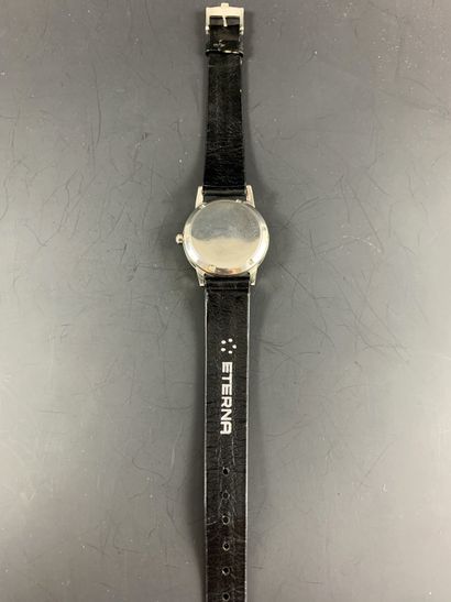  ETERNA-MATIC Chronometer Vers 1970. Montre bracelet en acier inoxydable, boitier...