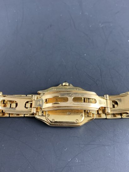 null CARTIER "Panthère" Réf: 107000M / 004974. Vers 1980. Montre-bracelet femme or...