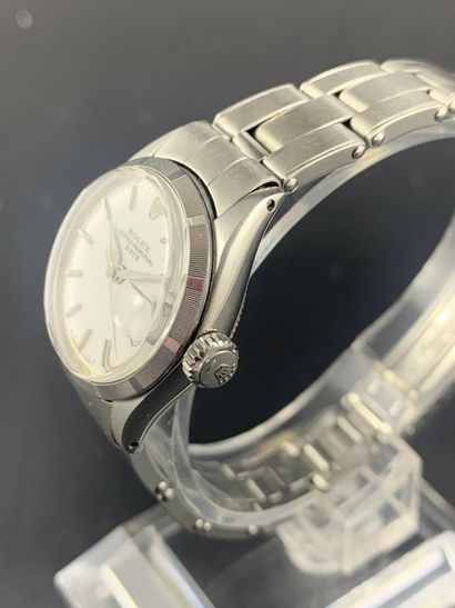 null ROLEX Date About 1963. Ref : 6519 / 877673 Stainless steel ladies' wristwatch....