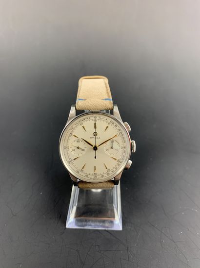 null OMEGA 33.3 Ref. No. 9389100 / 9979726 About 1940. Stainless steel wristwatch....