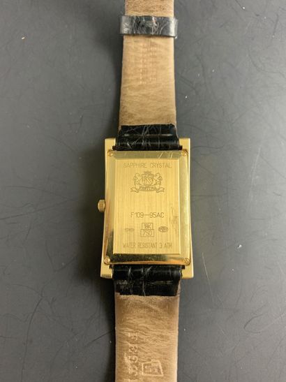null FESTINA About 2010. Ref: F109-95AC. 18K yellow gold wristwatch, rectangular...