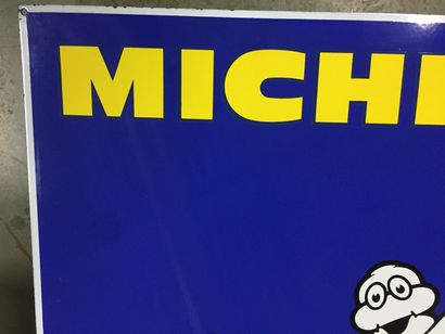 PLAQUE EMAILLEE MICHELIN Très belle plaque émaillée recto/verso Michelin, état neuf....