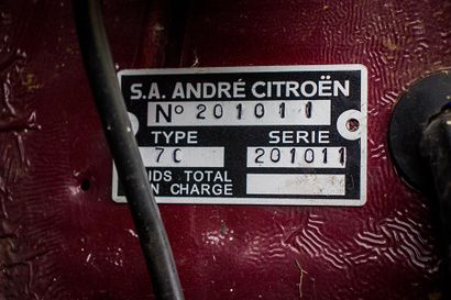 1937 Citroën Traction 7C Cabriolet 
Chassis n° 201011

To be registered in the collection





The...