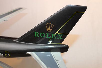 BOEING 747 - ROLEX Resin model of a Boeing 747 in the colours of the Rollex watchmaker....