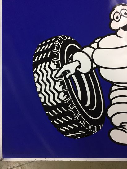 PLAQUE EMAILLEE MICHELIN Very nice Michelin enamelled plate, new condition. 80 x...