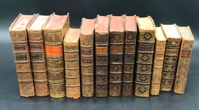null Lot de douze volumes XVIIIe sur le thème des langues : dictionnaires, grammaire,...