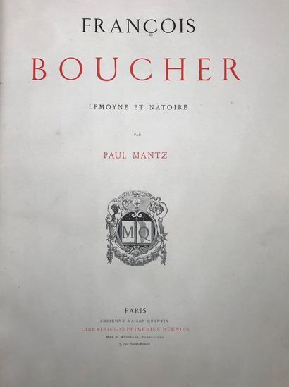 null François Boucher Lemoyne et Natoire par Paul Mantz, à Paris Librairies - Imprimeries...