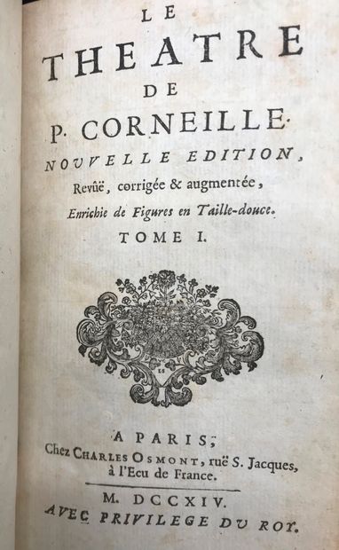 null Lot comprenant : 

- Théatre de Corneille, ensemble de 5 tomes reliés, enrichie...