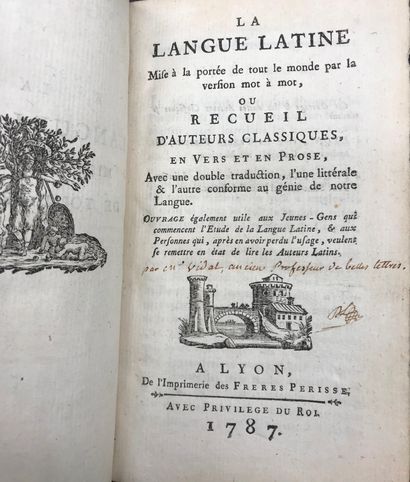 null Lot de douze volumes XVIIIe sur le thème des langues : dictionnaires, grammaire,...
