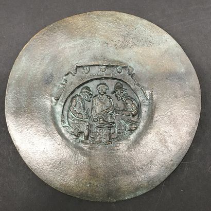 null Serge ZELIKSON (1890-1966) 

"CONSEIL DU PONT NEUF" 

Médaille en bronze

Signée

Diam...