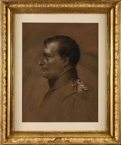  Pierre-Roch VIGNERON (Vosnon, 1789 – Paris, 1872) Portrait de Napoléon en profil...