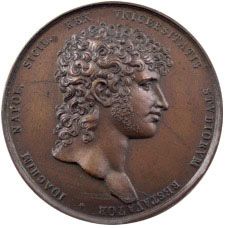 null Rare terracotta with a medal-like patina, representing Joachim MURAT king of...
