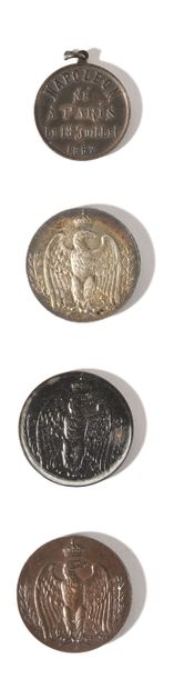 null Le Prince Victor Napoléon, né en 1862 5 médailles. a-Une médaille ronde en bronze...