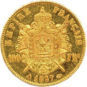  NAPOLÉON III 1852-1870 100 Francs or (tête nue) 1857 A = Paris. (32,29 g) Quelques...