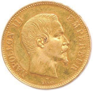  NAPOLÉON III 1852-1870 100 Francs or (tête nue) 1855 A = Paris. Quelques traces...
