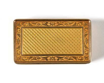 null Box of Hortense de Beauharnais gift box. In gold. Lid decorated with the number...