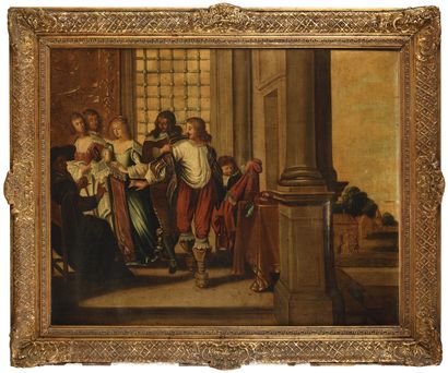 null FRENCH ECOLE IN THE 1700's AFTER ABRAHAM BOSSE The departure of the prodigal...