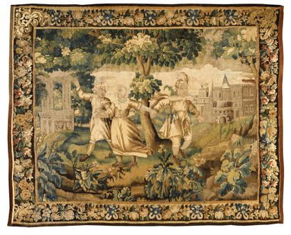null TAPESTRY FROM FELLETIN (AUBUSSON REGION) END OF THE 17TH CENTURY. In wool and...