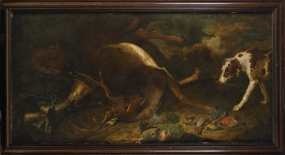 null PHILIPP FERDINAND DE HAMILTON (1664 - 1750) Hunting trophy, stag and pheasant...