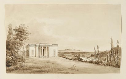 null CHARLES-CAÏUS RENOUX (1795-1846) ATTRIBUE A Le Pavillon de musique de Madame...