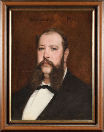 null Diogenes Ulysse N. MAILLART (1840-1926) Homme aux favoris Oil on canvas Signed...