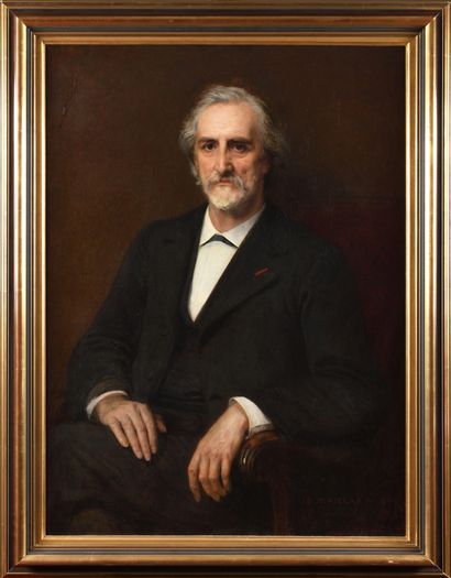 null Diogenes Ulysse N. MAILLART (1840-1926) Portrait de Mr. Decheyrac Oil on canvas...