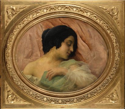 null Charles Amable LENOIR (circa 1860-1926) Le sommeil Oil on canvas, signed lower...