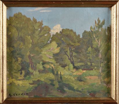 Raymond VERDUN (1873-1954) Paysage au nuage...