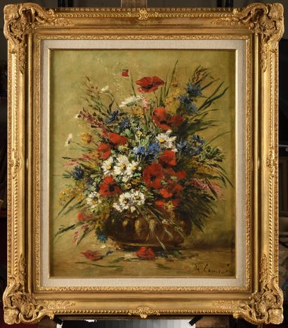 null Eugène Henri CAUCHOIS (1850-1911) Bouquet Tricolore Oil on canvas Signed lower...