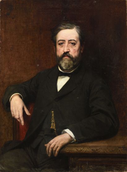 null Diogène Ulysse N. MAILLART (1840-1926) Portrait de Léon Bonnel Oil on canvas...