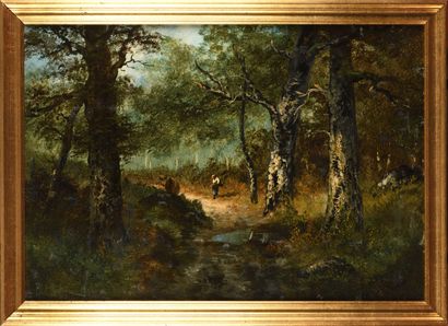 null Paul ASTIER (XIX-XX) Fagotière Oil on panel Signed lower left 59.5 x 86.5 cm...