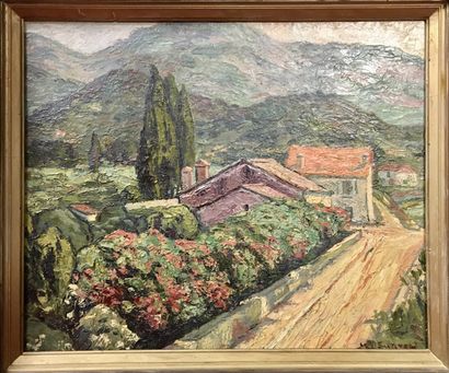 null Paul SURTEL (1893-1985) Paysage de Provence Huile sur toile, signée en bas à...
