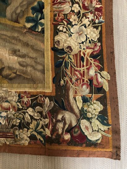 null FLANDRES Importante et fine tapisserie de Bruxelles fin XVIIe. Début XVIIIe...