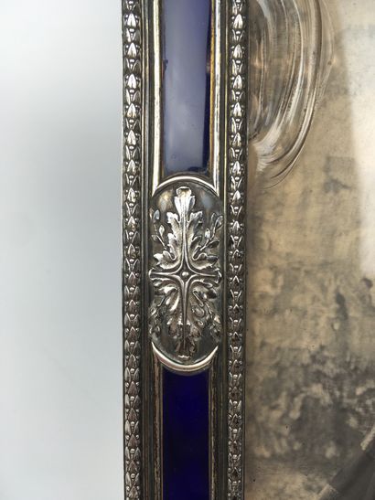  PHOTO FRAME in silver with enamelled contours Minerve hallmark MO: BOINTABURET 23...