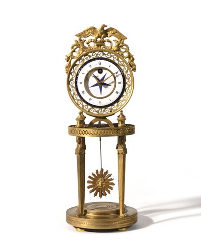 An ormolu and chased bronze SQUELETTE CLOCK,...