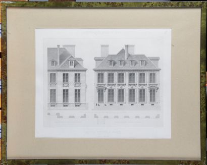 null After Rudolf PFNOR 1824-1909. Suite of fourteen architectural engravings, engraved...