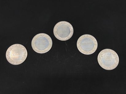 null Lot of five MEDALS 

representing paintings by Rembrandt

in silver 950/1000

PN...