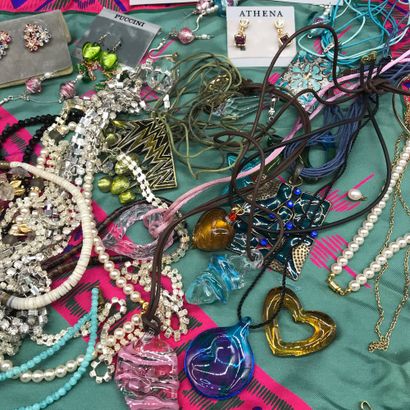 null LOT of costume jewelry 

including necklaces, bracelet and various