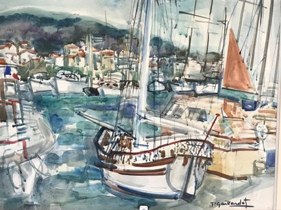 Pierre GAILLARDOT (1910-2002) Pierre GAILLARDOT (1910-2002)

Vue de port

Aquarelle...