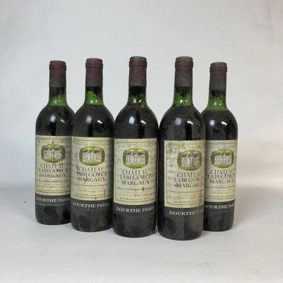 5 bouteilles CHÂTEAU LABEGORCE 1973 Margaux...