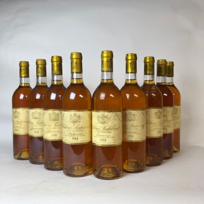 9 bouteilles CHÂTEAU SUDUIRAUT 1990 1er Cru...