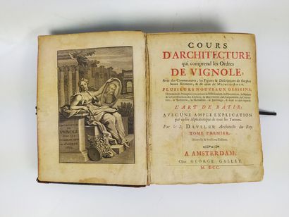 null Augustin-Charles D'AVILER (1653-1701) Cours d'architecture qui comprend les...