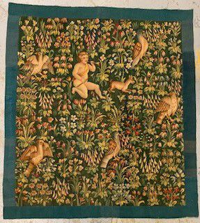 null FRANCE Fine Aubusson tapestry panel in silk and wool Title: the zephyrin, the...