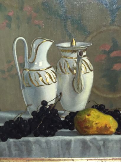 null Charles LACOSTE (1870-1959) Still life with fruits Oil on canvas signed lower...