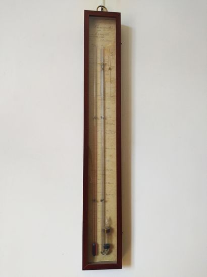 null BAROMETER SELON TORRICELLI, the mahogany cage By the workshops L.M. in Bordeaux...