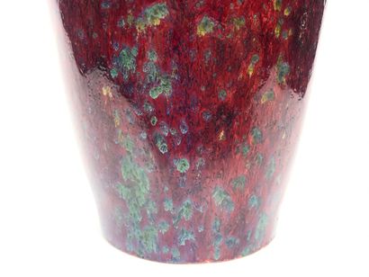  Pierre-Adrien DELPARAT (1844-1910) Vase de forme ovoïde à col ourlé, en grès émaillé...